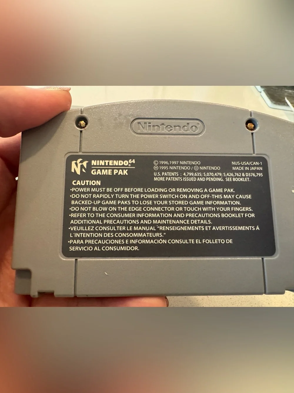 Nintendo Cruis'n World N64 Game Cartridge - Gray - Vintage